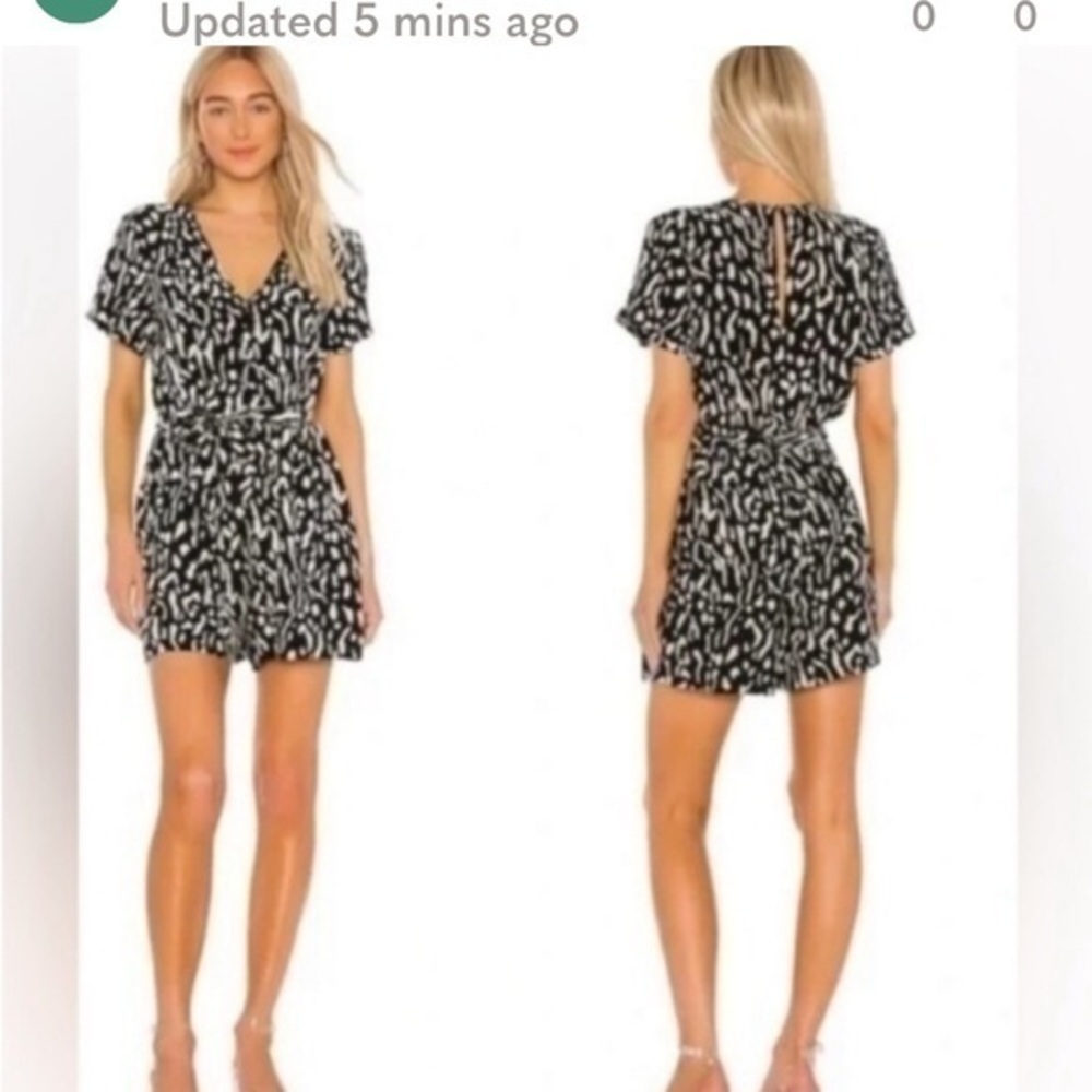 Rails Romper Sophia in Black Abstract Cheetah